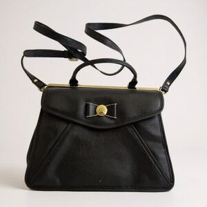 Lulu‎ by Lulu Guinness black faux leather crossbody purse